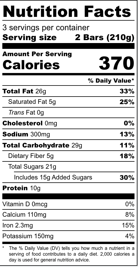 Grain-Free Cinnamon Granola Bars - 6 Pack